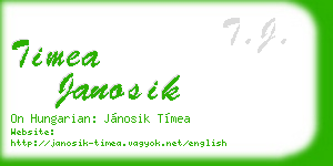 timea janosik business card